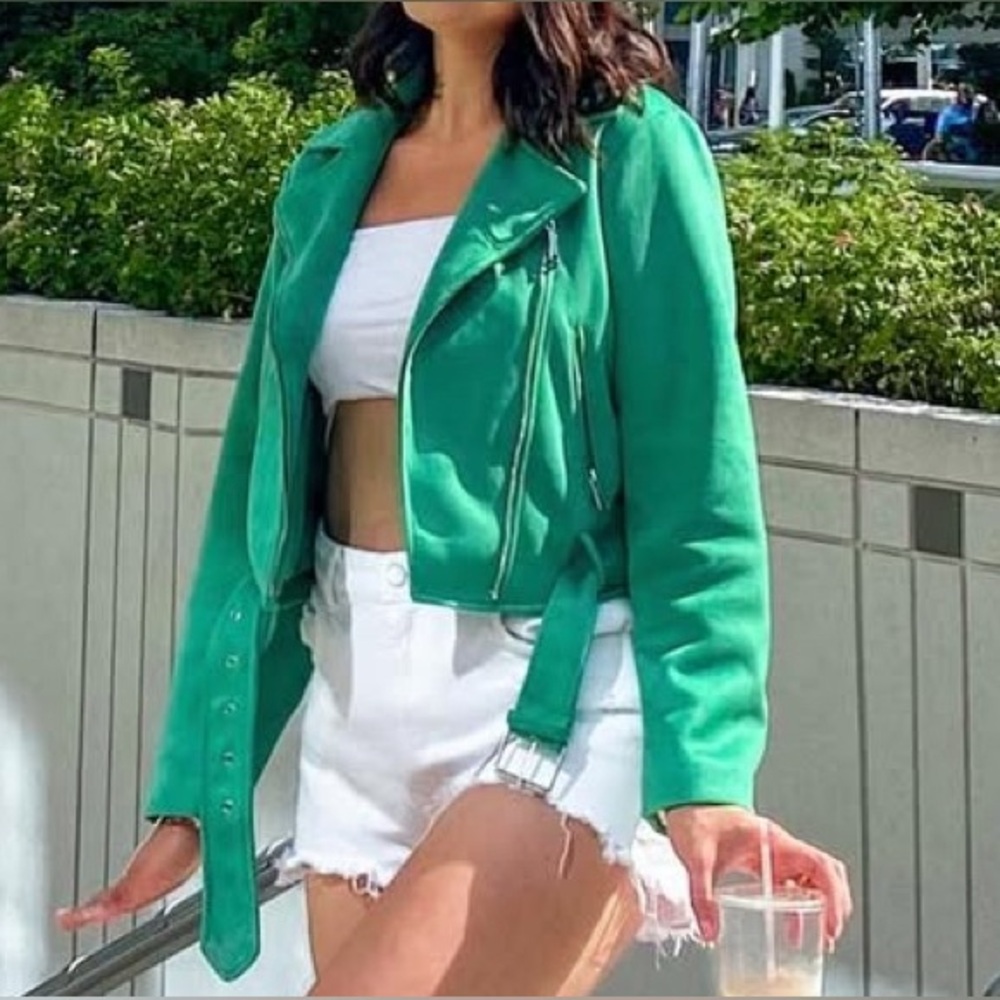 Green Biker Jacket